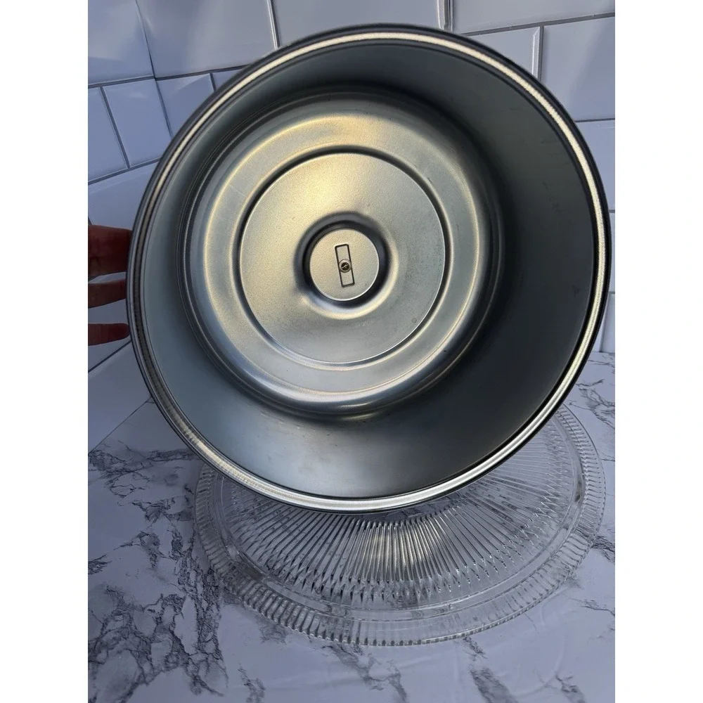 Vintage Kromex Chrome Metal Cover For Cake
